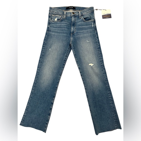 Joe's Jeans Denim - JOE’S Jeans Mid Rise Crop Boot Raw Hem in Color Portsmount Blue Women Sz 26 NWT